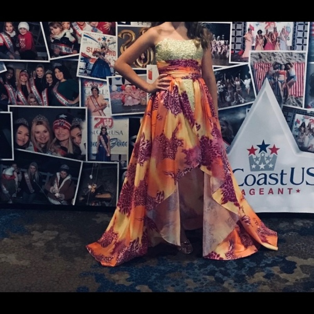 Fun Fashion Pageant Dress, Mori Lee. The skirt is removable and back is corset.